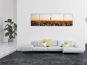 Obraz zachodu słońca nad Žižkov (170x50 cm)