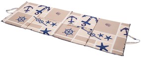 Leżak plażowy MARINE 137x49 cm, beżowy
