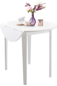 Biały stół z częściwo rozkładanym blatem Støraa Trento Quer, ⌀ 92 cm
