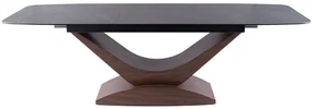 Stół rozkładany DOLCE CERAMIC 180(240)x95 szary marmur/orzech SIGNAL