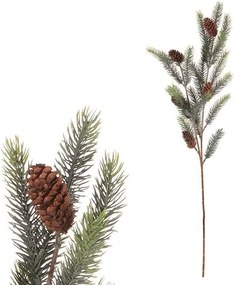 Sztuczna gałązka świerkowa z szyszkami, zielony, 20 x 70 cm