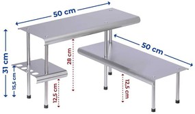 Narożna półka kuchenna Massivo TRIO, 2 poziomy