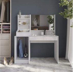 Stolik do przebierania biały/biały wysoki połysk 119.8x50.1x76 sherry