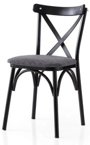 Zestaw krzeseł do jadalni Ekol Anthracite and Black, 2 szt.