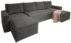Narożnik w kształcie U SMART COSARO 295x140 cm, ciemnoszary