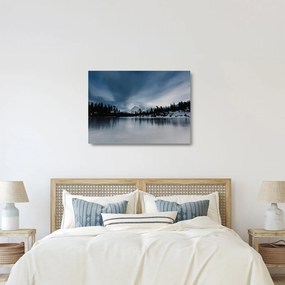 Obraz na szkle - Na zamarzniętym jeziorze (70x50 cm)