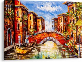 Obraz - Obraz olejny przedstawiający miasto III. (70x50 cm)