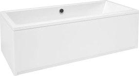 Wanna prostokątna 180 x 80 cm biała do zabudowy odpływ na środku + obudowa INDO MASSI