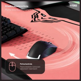 Podkładka ochronna na biurko Diablo X-Forge 120 cm, Akira Pink