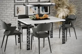 Stół rozkładany MATIO 80(215)x80 biały połysk ENDO