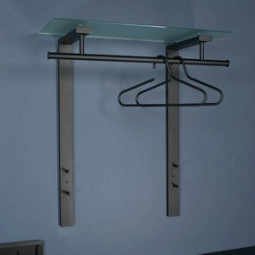 Czarny metalowy wieszak ścienny z półką Dutch – Spinder Design