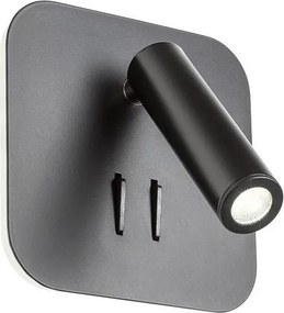 Redo 01-1492 - Kinkiet LED QUDA LED/6W/230V + LED/3W CRI 90 czarny