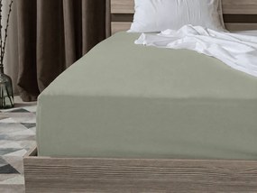 PrzytulneMieszkanie.pl Prześcieradło jersey EXCLUSIVE szarozielone 90 x 200 cm