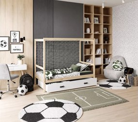 Łóżko dziecięce domek bramka piłkarska Feraria 160x80 z szufladą i stelażem Flex