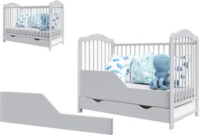 Barierka do łóżeczka 120/60 tapczanik sofka - szara