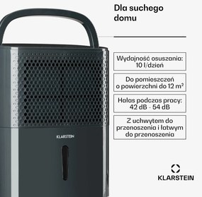 Klarstein DryFy 10L/24h 1,8L Osuszacz powietrza Antracyt