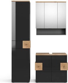 Zestaw mebli łazienkowych antracyt 73x37x64 eden