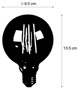 Zestaw 5 żarówek LED E27 z 3-stopniowym ściemnianiem G95 Goldline 5W 530lm 2200K