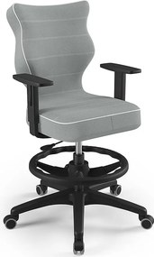 Obrotowe krzesło do biurka Duo Black rozmiar 5 (146-176,5 cm) z podnóżkiem