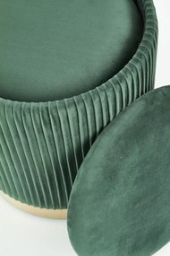 Zestaw puf MONTY VELVET ciemnozielone/złote HALMAR