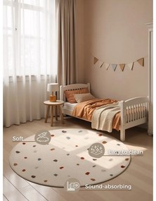 Kremowy dywan dziecięcy ø160 cm Funny Dots – Hanse Home