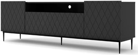Szafka rtv czarny mat + czarna rama B7-H60