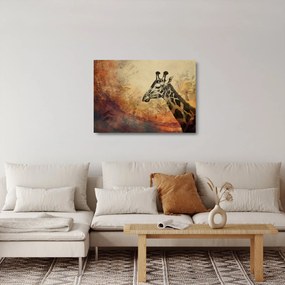 Obraz na szkle - Żyrafa, malarstwo (70x50 cm)