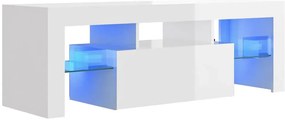 Biała szafka RTV z LED w połysku - Artbo