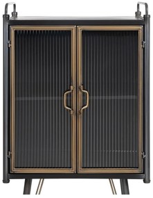 Czarna metalowa witryna 58x120 cm Brick – Ixia