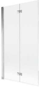 Mexen Mist parawan nawannowy 2-skrzydłowy lewy 100 x 150 cm, transparent, chrom - 8A9-100-002-01-00-L