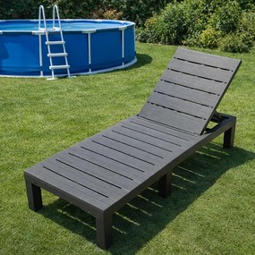Leżak ogrodowy hotelowy Lagoon SL-02 składany, kolor szary