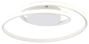 Designerska lampa sufitowa biała zdiodą LED o3-stopniowym ściemniaczu - KrulaDesignerski Oswietlenie wewnetrzne