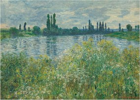 Obraz na szkle - Claude Monet, Banks of the Seine, reprodukcje (70x50 cm)