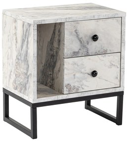 Stolik nocny Glimmer Fressia Marble Black