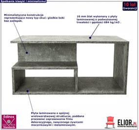 Industrialna ława kawowa Cliper - beton