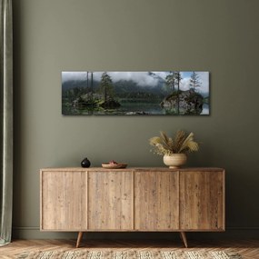 Obraz drzew w jeziorze (170x50 cm)