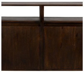 Brązowa komoda z litego drewna mango 190x86x40 cm Kurt – Ixia