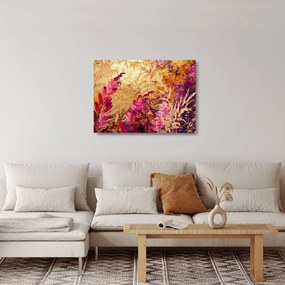 Obraz na szkle - Abstrakcyjny obraz kwiatów II. (70x50 cm)