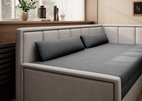 Sofa rozkładana z funkcją spania FULGEO jasna szara/szara prawa ELTAP