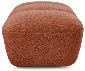 Ceglasty podnóżek z materiału bouclé Hippolyte – Bobochic Paris