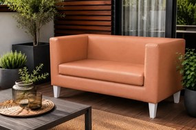 Sofa Monaco : Kolor nogi - Biała, Kolor tkaniny - EKO-SKÓRA - 14D, Typ tkaniny - Eko-skóra , Wysokość nogi - 15 cm
