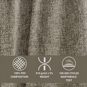 Brązowy rozkładany/ze schowkiem narożnik z tkaniny szenilowej (lewostronny/w kształcie litery L) Tonga – Maison de Rêve