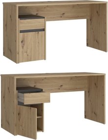 Biurko z szafką Modultrick 112-C827 dąb artisan 140 cm