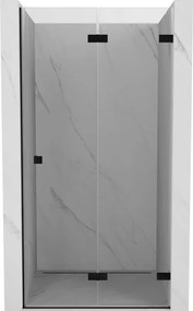 Mexen Lunar-F drzwi prysznicowe składane prawe 90 cm, transparent, czarne - 836-090-000-70-00-P