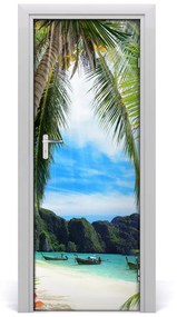 Naklejka fototapeta na drzwi Tropikalna plaża