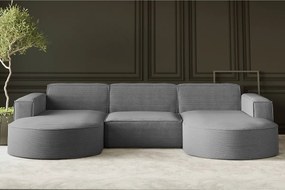 Narożnik Parma Studio U, do salonu, tkanina Poso, szary (55)