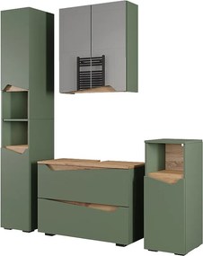 Zestaw mebli łazienkowych zielony/rzemieślniczy 80x35x57.5 marelle