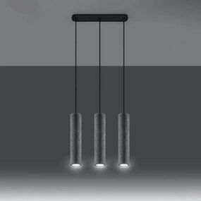 Lampa wisząca LUVO 3 betonowa SOLLUX  LIGHTING