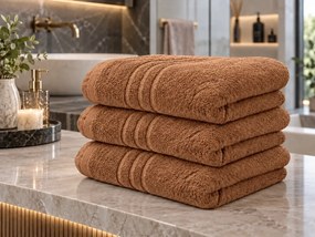 Ręcznik kąpielowy Comfort Maxi 100x200 cm brązowy, 100% bawełna