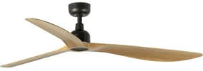 FARO 34360WT - Wentylator sufitowy OUTWOOD L brązowy/czarny śr. 150 cm WT IP44 + pilot